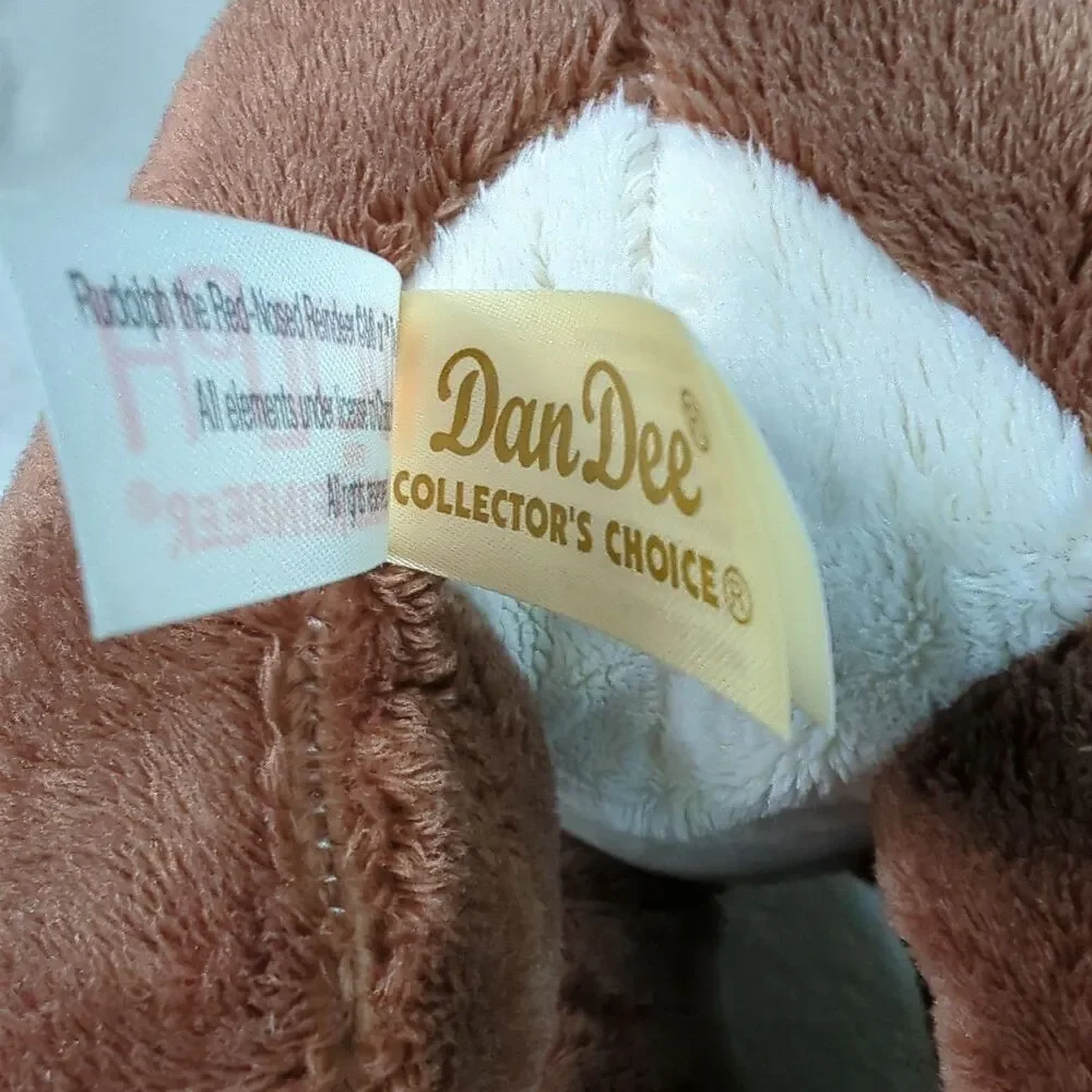 Rudolph The Red Nose Reindeer 14 in. Plaid Hunter Hat/Scarf Plush DanDee